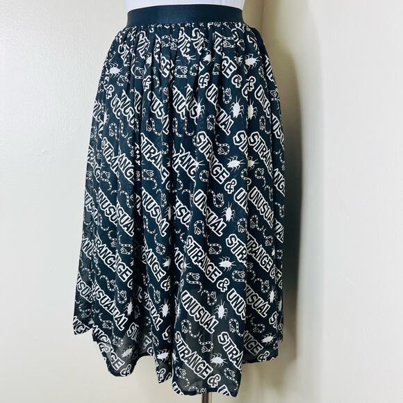 Unique Vintage x Beetlejuice Midi Skirt XS Glow in the Dark Halloween Spooky New - Picture 7 of 11